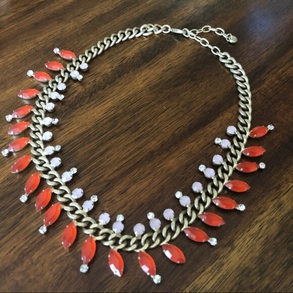 LOFT Statement Crystal Rhinestone Necklace - Picture 2 of 5